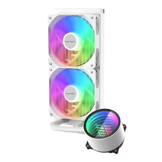 Power Train DL-240 ARGB 240mm Liquid CPU Cooler White