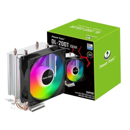 Power Train DL-200T (RGB) Single Fan CPU Cooler Power Train DL-200T (RGB) Single Fan CPU Cooler