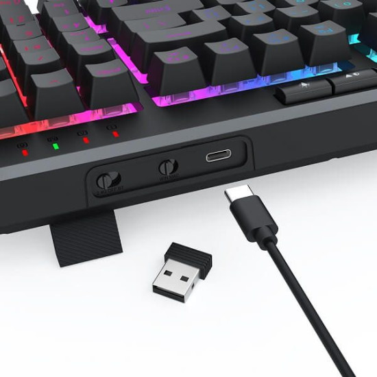 Redragon VARRO PRO K517-RGB Pro Tri-Mode Wired Membrane Gaming RGB backlighting keyboard