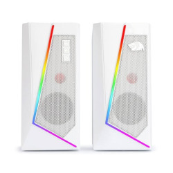 Redragon GS520 Anvil RGB Desktop Speakers (White)