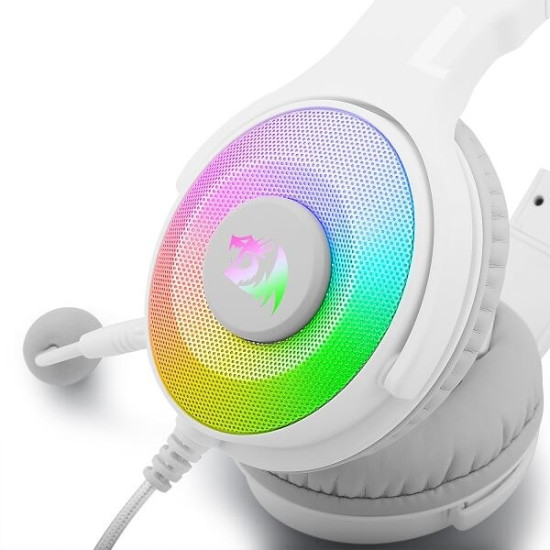 Redragon H350 Pandora RGB Wired Gaming Headset (White)